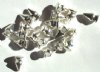 20 14mm Bright Silver Plated Large Toggle Style Beads 